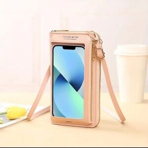 Small Crossbody Bag Touch Screen Phone Case, Cellphone Purse Wallet‎ PU Leather